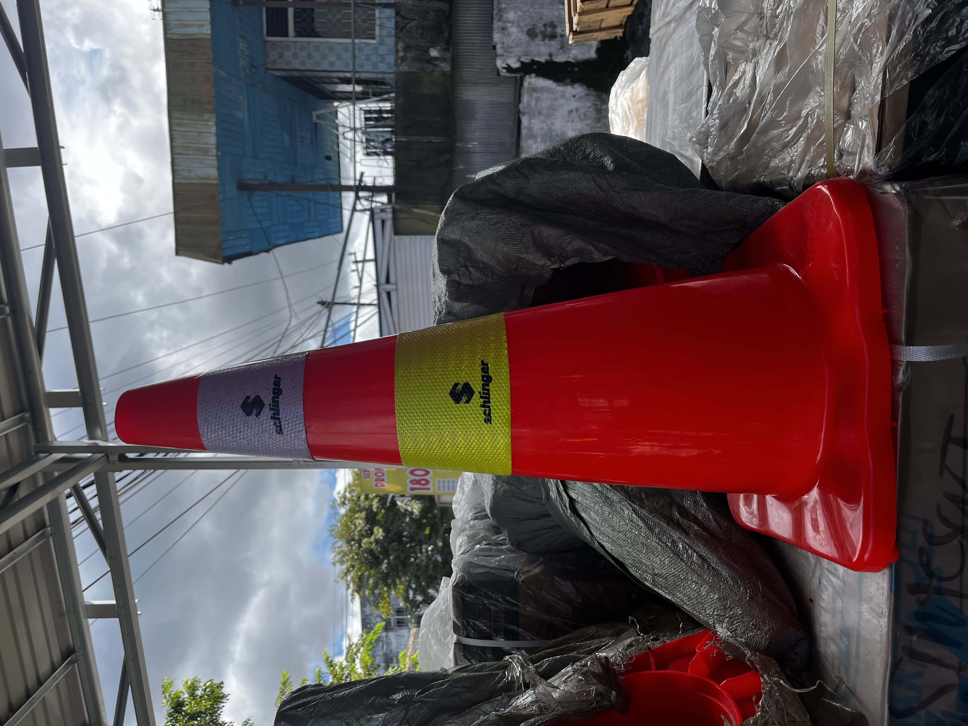 CONE KARET "TW/TECNO/LEGION" [70CM] LES PTH HIJAU/ ORANGE